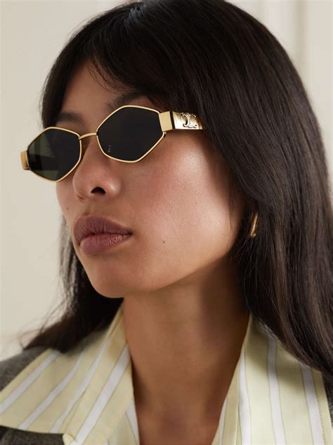 celine sunglasses women gold frame|Celine sunglasses clearance.